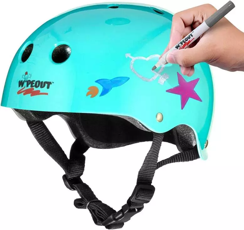 Wipeout Dry Erase Kids Helmet for Bike