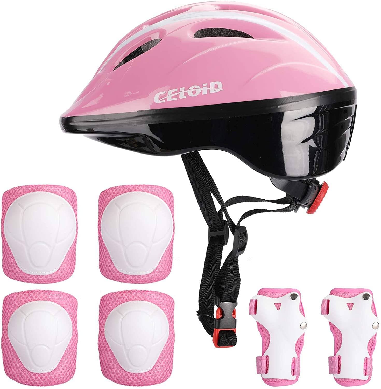Girls' Bike Helmet and Pads Set