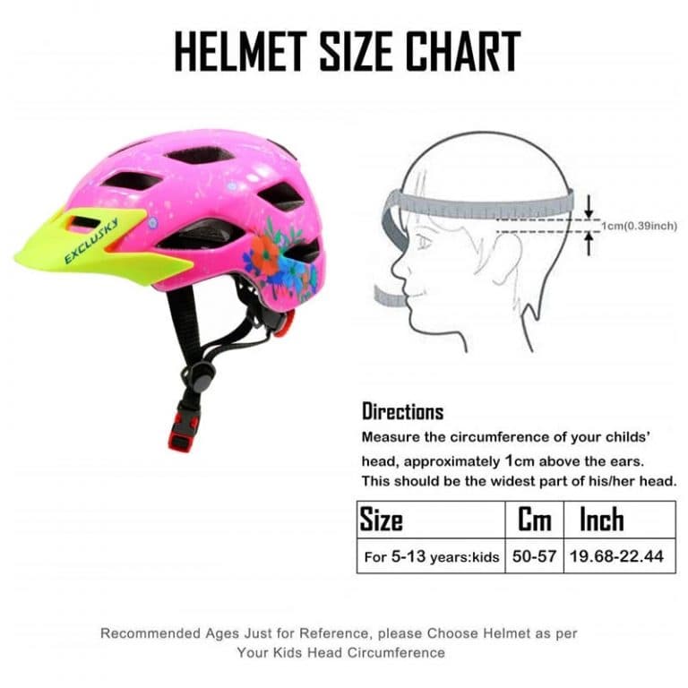 Youth Bike Helmet Size Chart